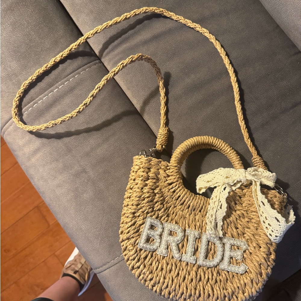 Bride Tan Woven Purse